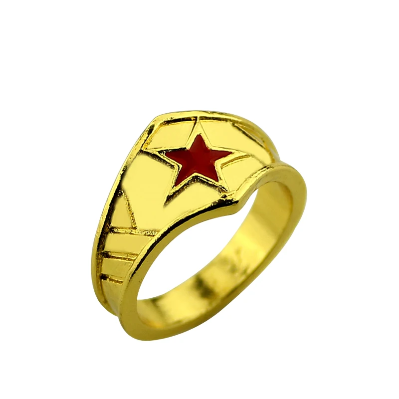 Новый Wonder Woman Тиара кольцо с красной звездой Super Hero Geek обручальное girl power фильм