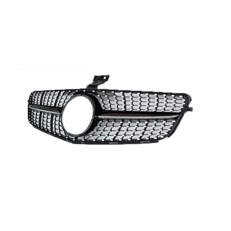 Хромированная передняя решетка для Mercedes Benz C CLASS W204 C200 C300 2008 2009 2010 2011 2013 Diamond Star GT R AMG