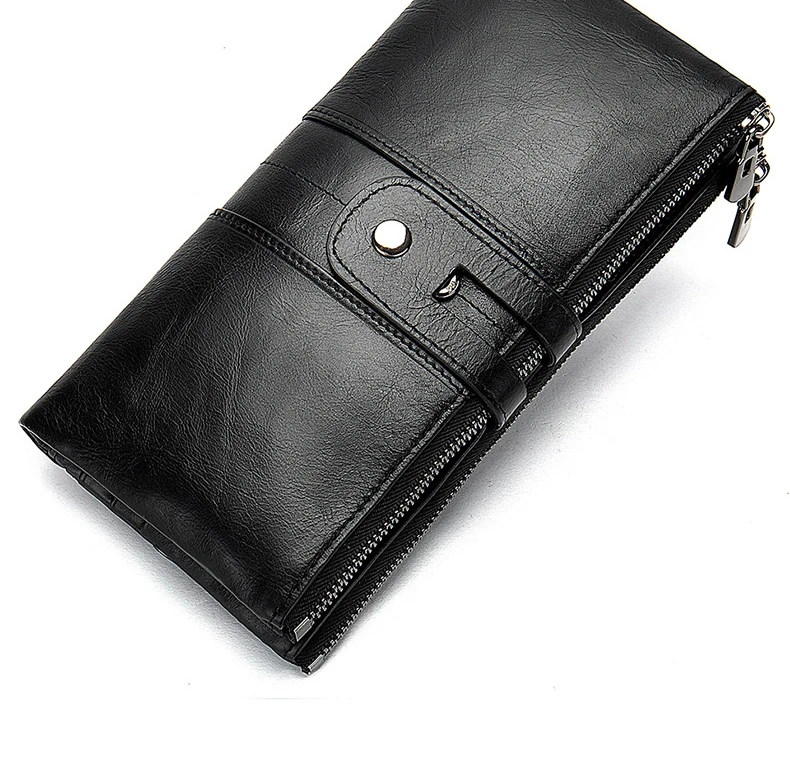 Роскошный кошелек из натуральной кожи, женские кошельки, RFID, женские клатчи, Длинный кошелек для монет, на застежке, для телефона, для денег, Женский держатель для карт