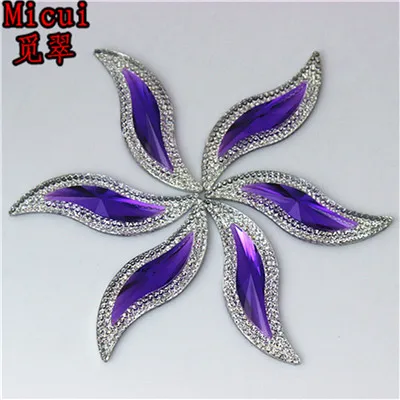 violet Micui 20 шт 15*50 мм S форма смолы Стразы Кристалл плоский с оборота камень для одежды платье ремесла украшения одежды ZZ558 - Цвет: violet