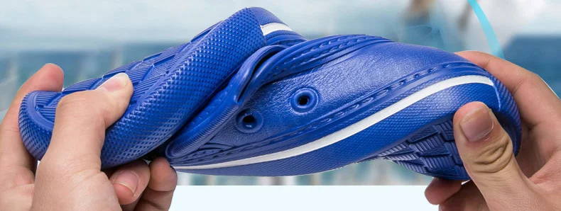 Summer Men's Slippers Couple Sandals Breathable Beach Shoes Outdoor Aqua Shoes Water Shoes Aqua Slippers Big Size 45