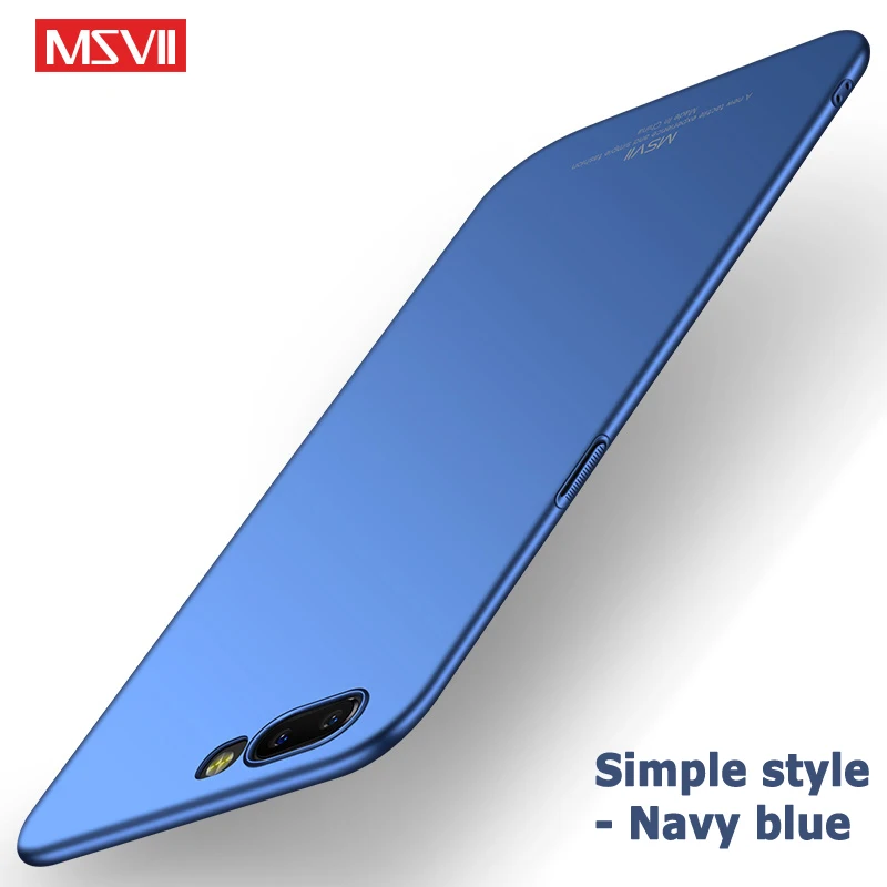 Чехол для Oneplus 5, Msvii, Ультратонкий матовый чехол для One Plus 5 T, чехол для OnePlus 5 T, жесткая задняя крышка из поликарбоната для OnePlus5, чехол для телефона s - Цвет: Simple Navy blue