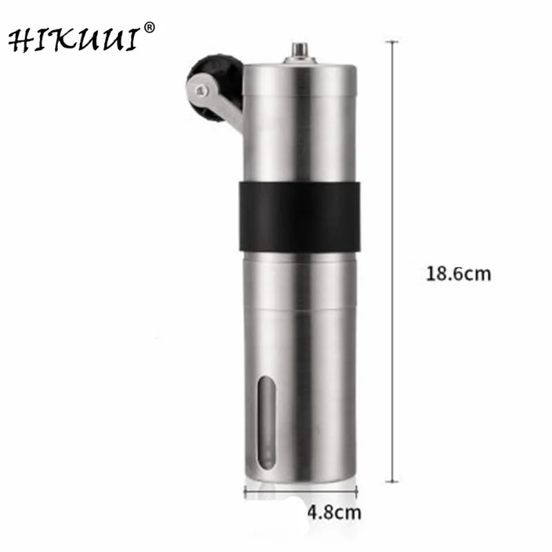 HIKUUI Coffee Grinder Manual Washable Ceramic Core Stainless Steel Handle with Storage Rubber Loop Easy Cleaning | Дом и сад