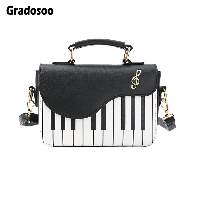 Gradosoo сумка на плечо с рояльным узором женская сумочка панелями Повседневная