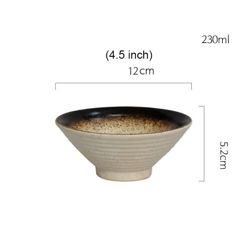 D(4.5inch) 4,5/5,5/6,5/8/9 дюймов японский Керамика Bowl Ramen большая чаша говядина Лапша супа чашки, миски под рис салат контейнер Винтаж Кухня посуда - Цвет: D(4.5inch)