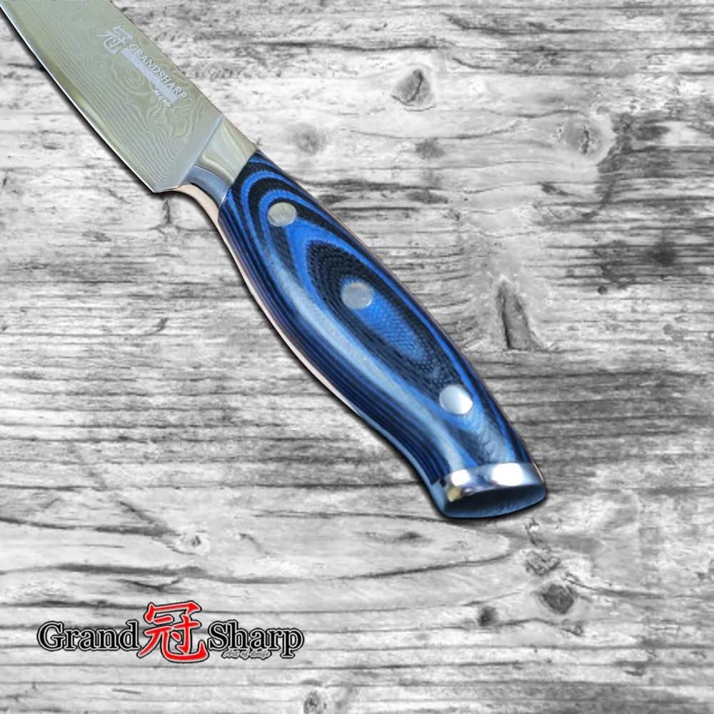 GRANDSHARP 5 дюймов Универсальный нож дамасский кухонный нож 67 слоев японский дамасский нержавеющая сталь VG-10 кухонные инструменты ножи