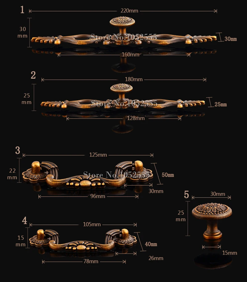 Лидер продаж 20 шт. европейские винтажные ручки для дверей ящиков ретро мебели