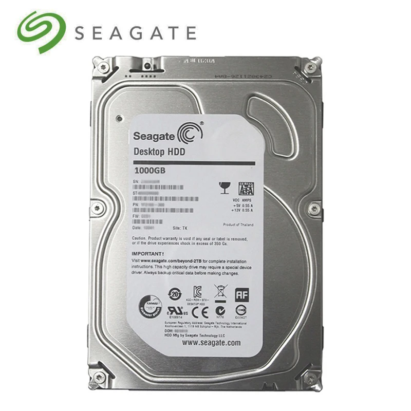 Внутренний механический жесткий диск Seagate для настольного компьютера 1000 ГБ 3 5