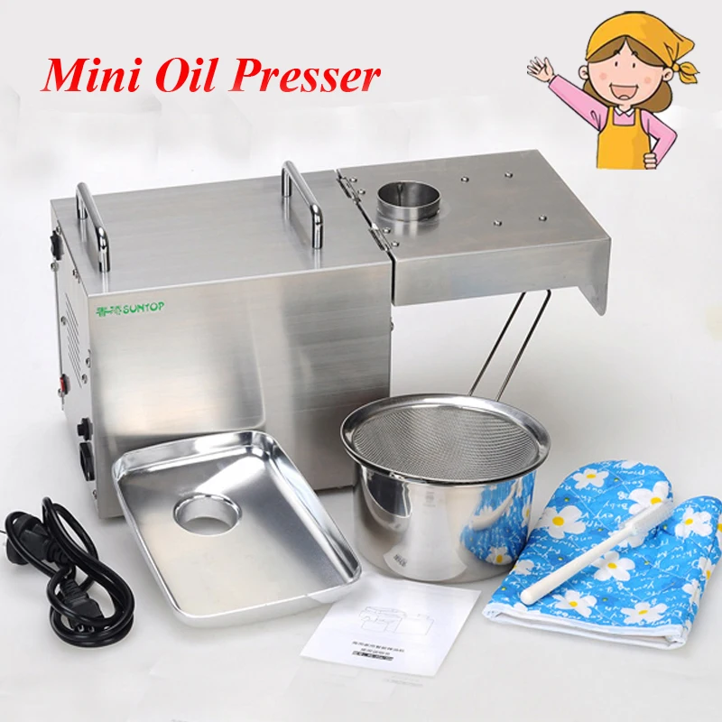 

Automatic Oil Press Machine Electric Nuts Seeds Oil Presser Stainless Steel Oil Extractor Hot and Cold Oil Pressing STB-505