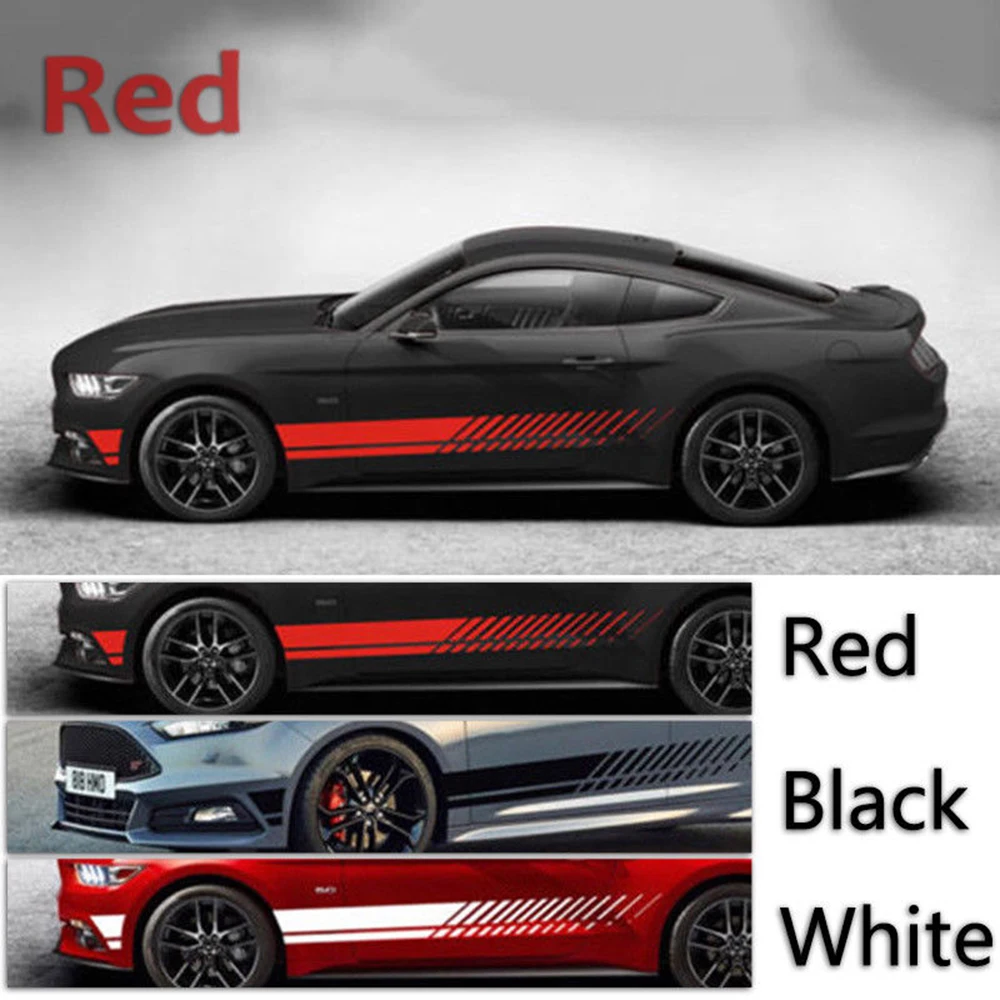 

Auto Vinyl Decal Body Waistline Color Decoration Universal Vehicle Stickers Car Body Racing Side Door Stickers DIY Long Stripe