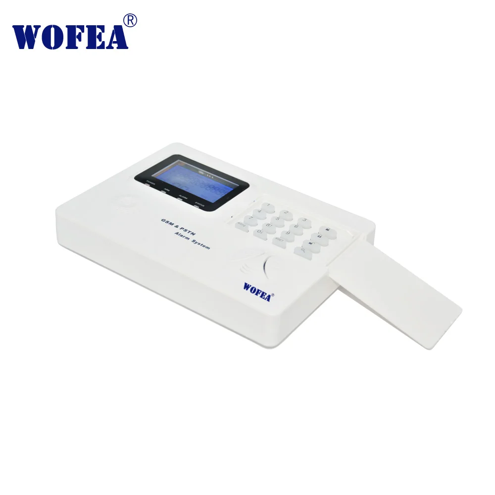 ЖК дисплей wofea система сигнализации GSM и pstn с 99 беспроводными зонами 4 проводными