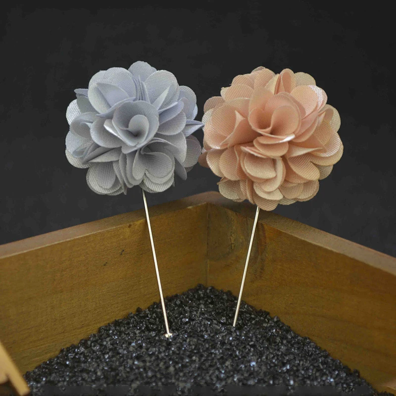 Мужская брошка Mdiger цветная с цветочным принтом и отложным воротником для костюма