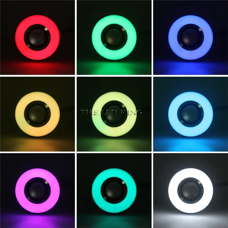 E27 12 Вт беспроводной Bluetooth динамик воспроизведение музыки RGB светодиодный ная