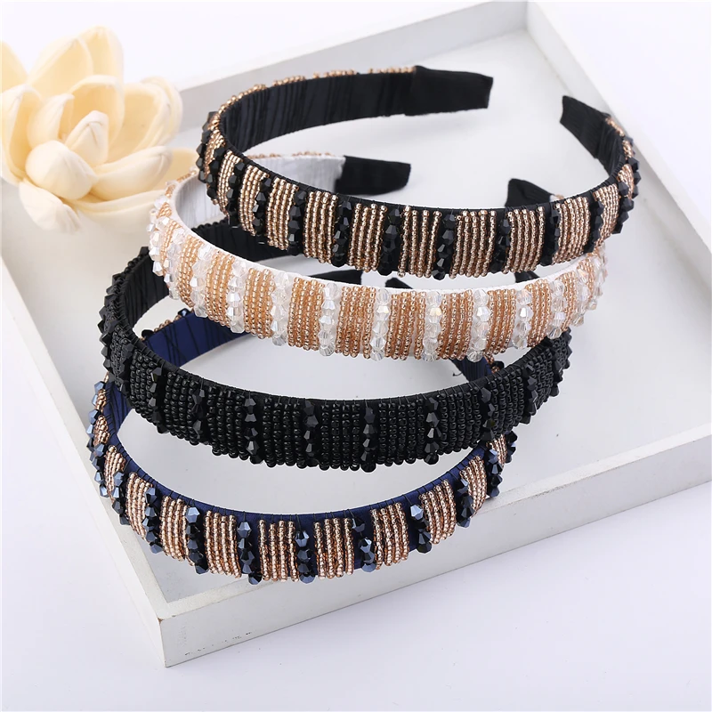 Женская повязка на голову с бусинами украшение для волос кристаллами 2019|hair