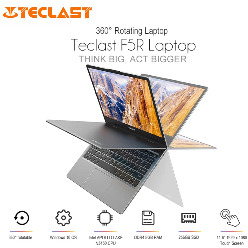 Ноутбук Teclast F5R 11 6 ''Windows 10 Intel APLLO LAKE N3450 четырехъядерный 8 ГБ + 256 ноутбук с