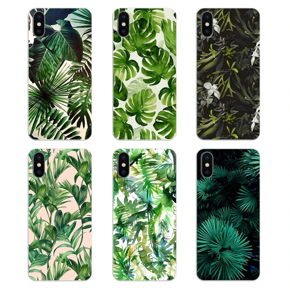 Silicone Skin Cover Tropical Green Canvas Art Print Pattern For Huawei P20 Lite Nova 2i 3i 3 GR3 Y6 Pro Y7 Y8 Y9 Prime 2018 2019 |