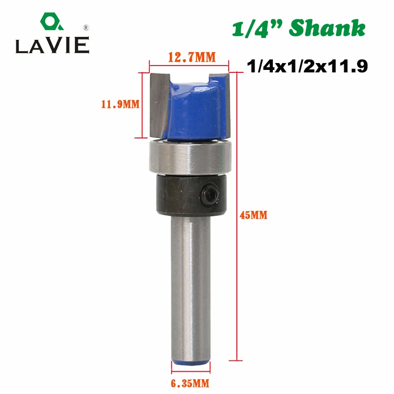 Концевая фреза MC01006 с хвостовиком 1/4 дюйма 1 шт.|flush trim bit|flush trimbit wood |