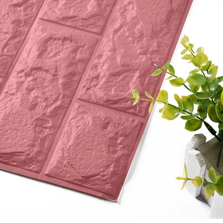 Pink Горячая Распродажа 3D обои из пенополиэтилена DIY настенные наклейки Настенный декор тисненые кирпичные обои для комнаты дома 60X30X0,8 см плакат - Цвет: Pink