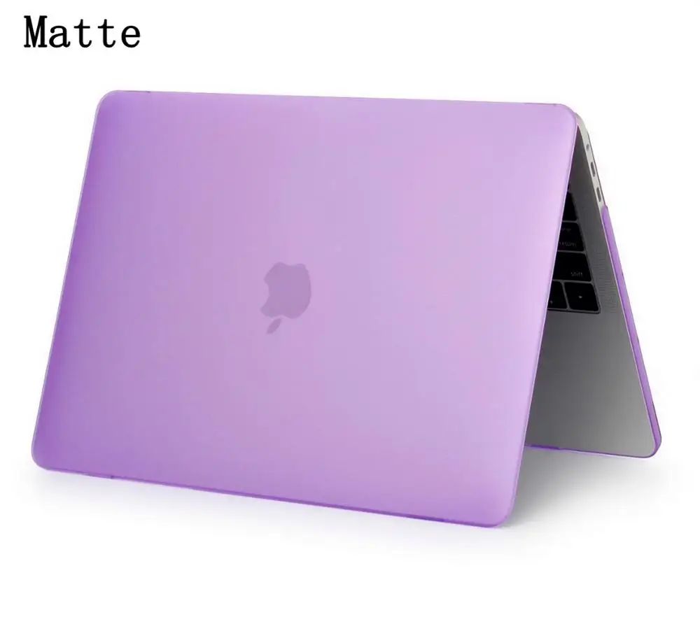 Matte Purple Чехол для ноутбука Apple MacBook Air Pro Retina 11,6 12 13,3 15,4 дюймов для mac book New Air 13 A1932 A2159 Pro 13 15 с сенсорной панелью - Цвет: Matte Purple