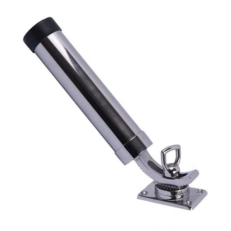 1Pcs 90Degree Holder Держатель из нержавеющей стали держатели лодка рыбалка на яхте стержень держатель с 360 градусов Регулируемый морской аксессуар стержень Pod - Цвет: 1Pcs 90Degree Holder