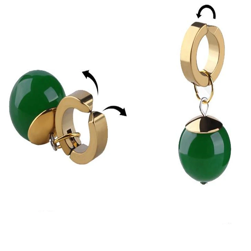 Anime Dragon Ball Natural Agate Cosplay Supreme Kai Wukong fit Earrings Energy Christmas Small Gift | Тематическая одежда и