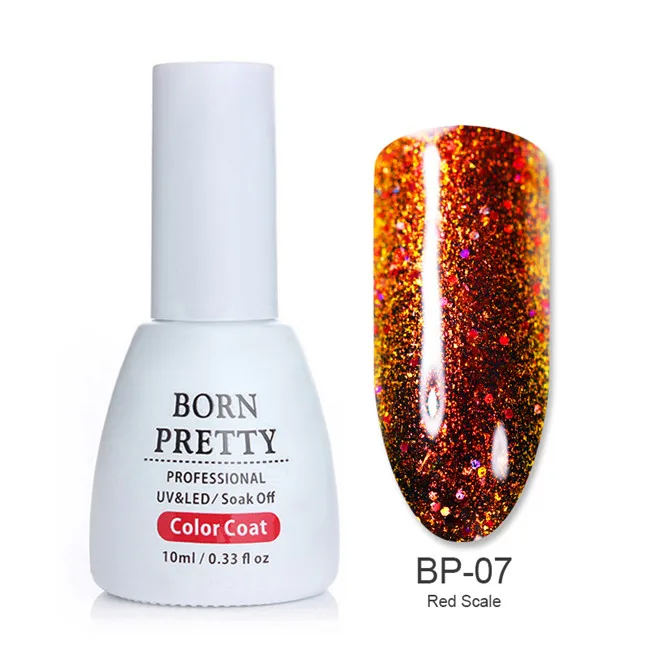BP-07 Гель для ногтей BORN PRETTY, 10 мл, павлин, хамелеон, голографический УФ-гель, замачиваемый, для маникюра, лак для ногтей, гель, нужен УФ-лампа - Цвет: BP-07