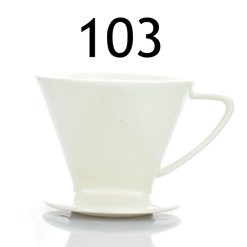 1 шт. Горячие Брюэр Керамика Кофе Dripper японский Стиль V60 Кофе производители Кофе капельницы 101 102 103 - Цвет: Светло-желтый