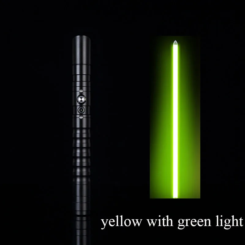 black-yellow green Горячий Звездные войны косплей 100 см светильник меч мигающий люк Электронный светильник игрушка небо светильник игрушечная сабля день рождения рождественские подарки - Цвет: black-yellow green