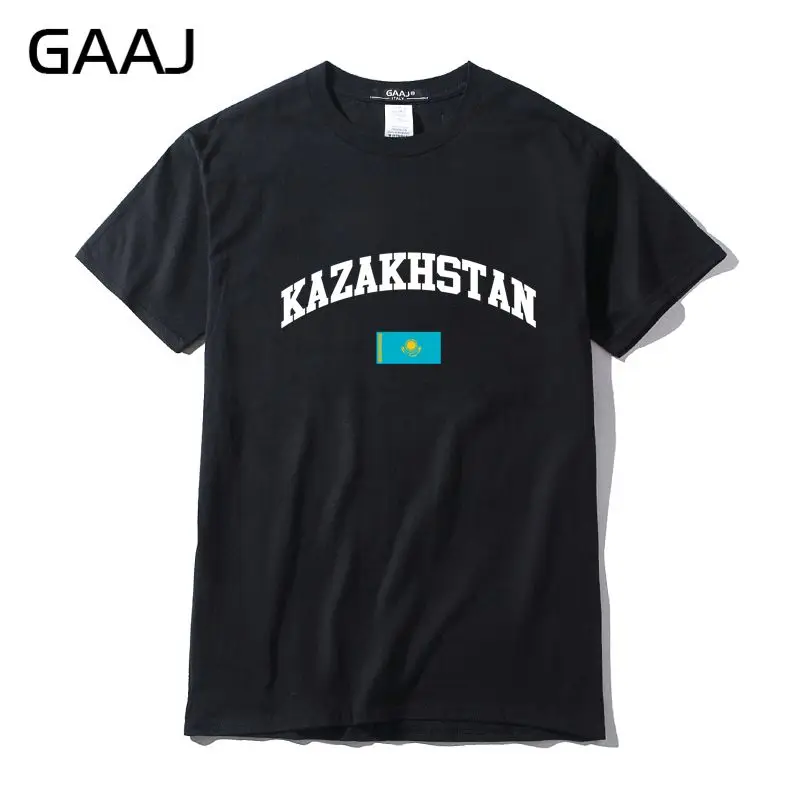 Мужская футболка с флагом Казахстана GAAJ брендовая одежда модные футболки для