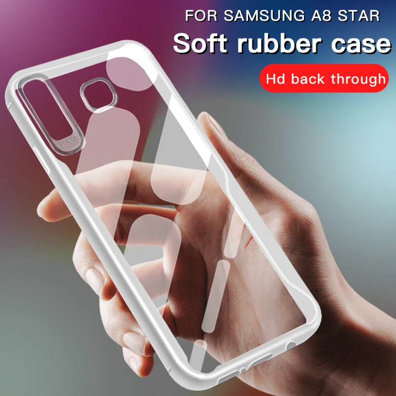 GKK Case for Samsung A9 2018 A9S Transparent Soft TPU Full-body Protection Anti-knock Crystal Glossy Back Cover Coque |