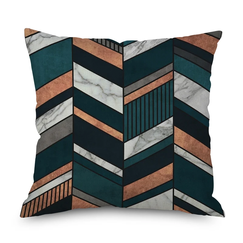 Простой узор скандинавский короткий плюшевый чехол для подушки полиэстеровый