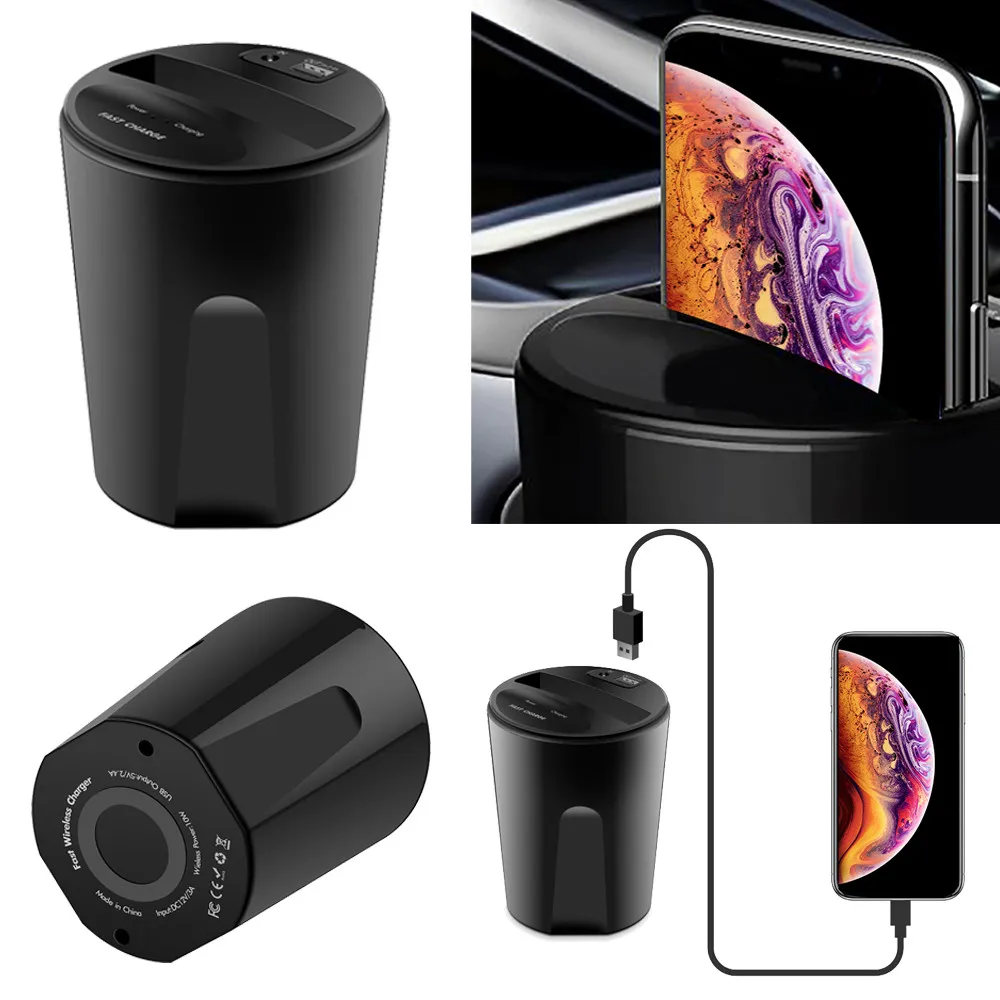 10 Вт X8 автомобильное беспроводное зарядное устройство с usb выходом для iPhone/X/8 SAMSUNG