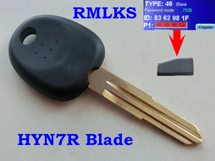 Ключ транспондера RMLKS с чипом ID46 для Hyundai Accent Coupe Getz H 1 Elantra Excel Lavita TiburonTucson Verna
