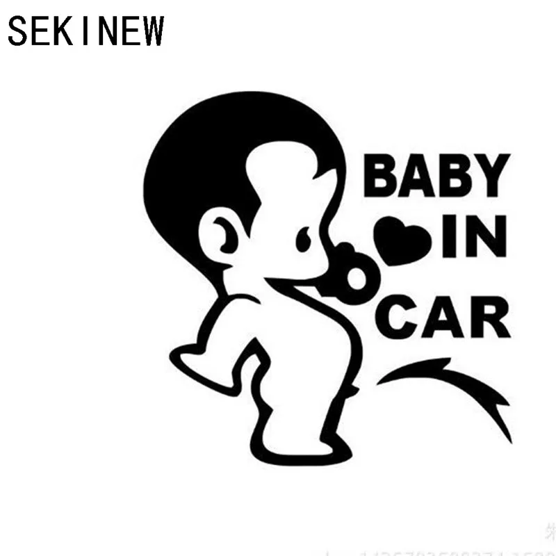 Милый Забавный JDM ребенок мальчики в машине на борту автомобиля стикер для окна