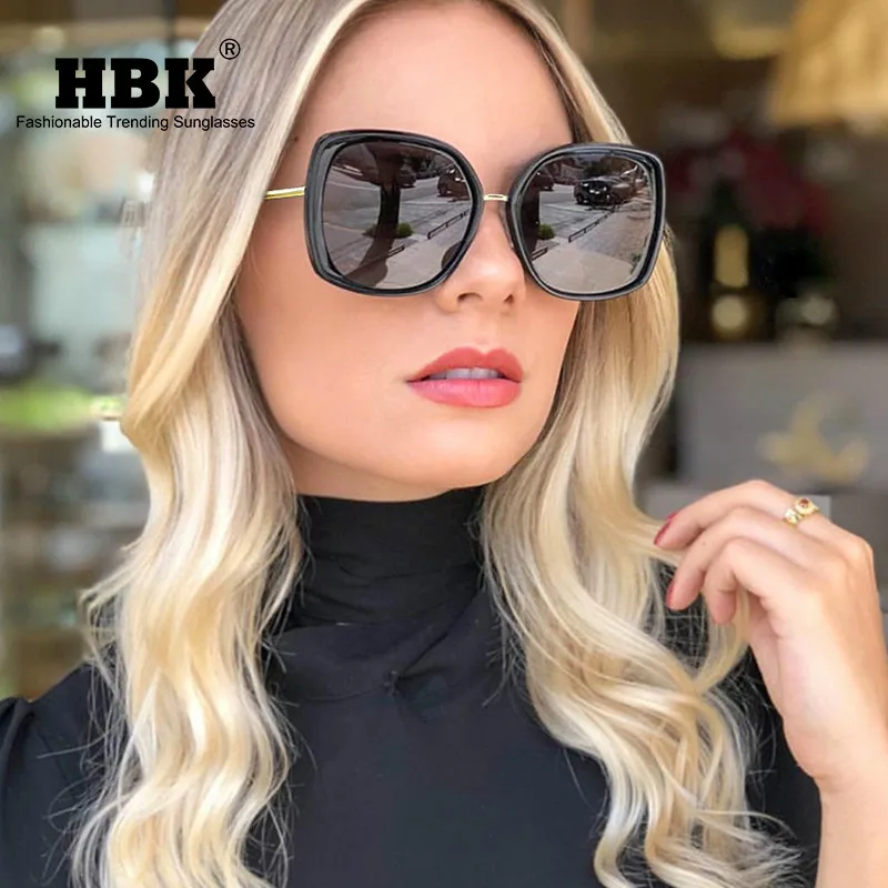 HBK 2019 классические негабаритные Квадратные Солнцезащитные очки женские модные