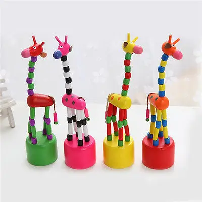 Детские деревянные игрушки с изображением жирафа развивающая игрушка для