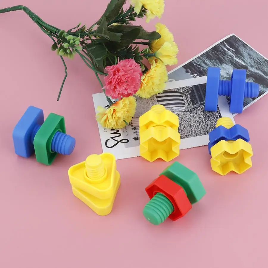 6 шт пластиковый прочный Джамбо набор гаек и болтов интеллект тренировочная