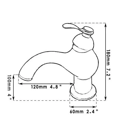 Basin Faucet Torneira New Brand Antique Brass Waterfall Deck Mounted 9912 Single Handle Bathroom Faucets Mixers &amp Taps cozinha m | Дом и