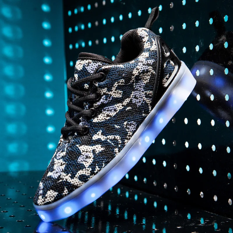 Summer Explosion Models Colorful Luminous Fluorescent LED Lamps Shoes Usb Coconut BanXie Emitting Casual Sports Children | Детская