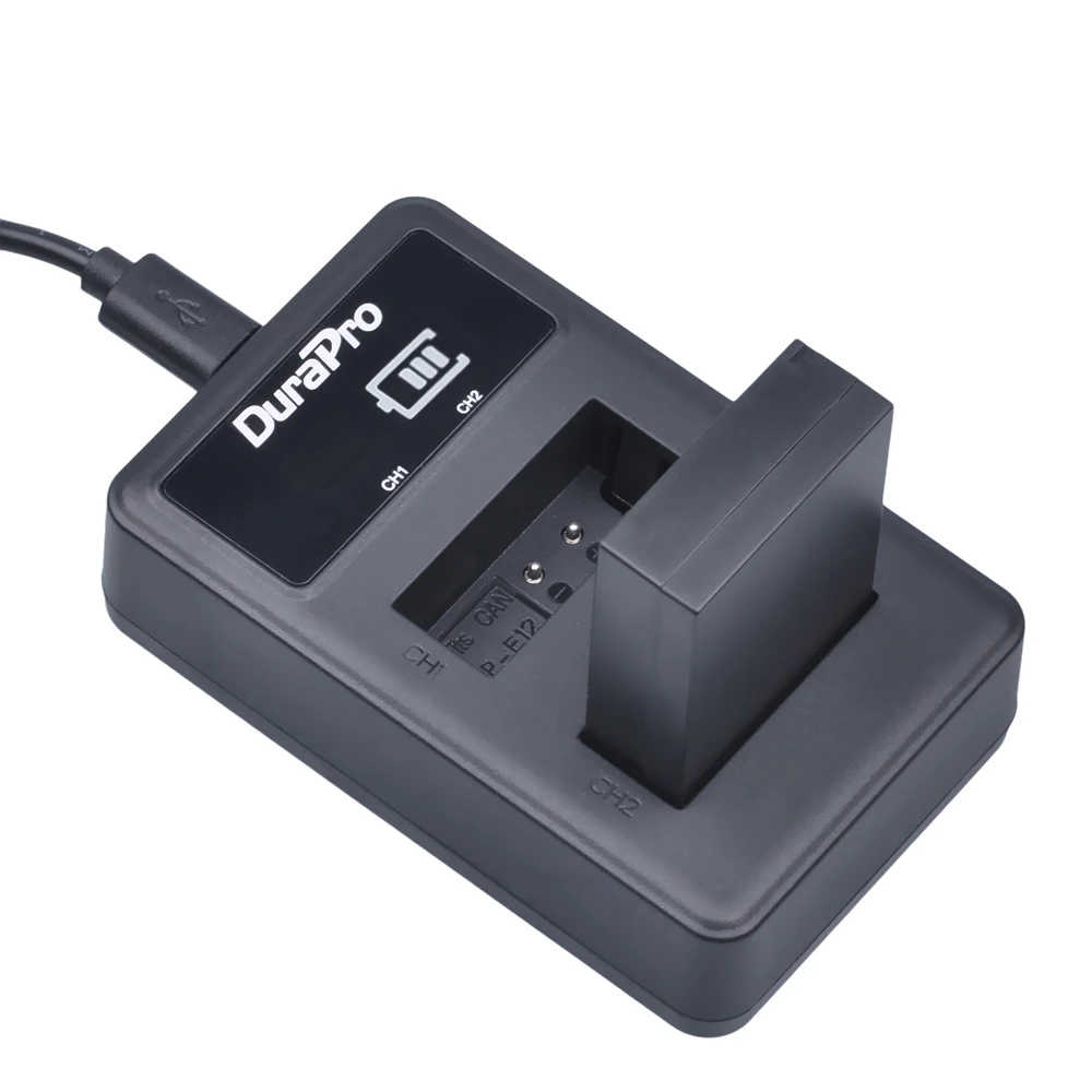 2 шт. 1800 мАч LP-E12 LPE12 LP E12 батарея + светодиодный USB двойное зарядное устройство для