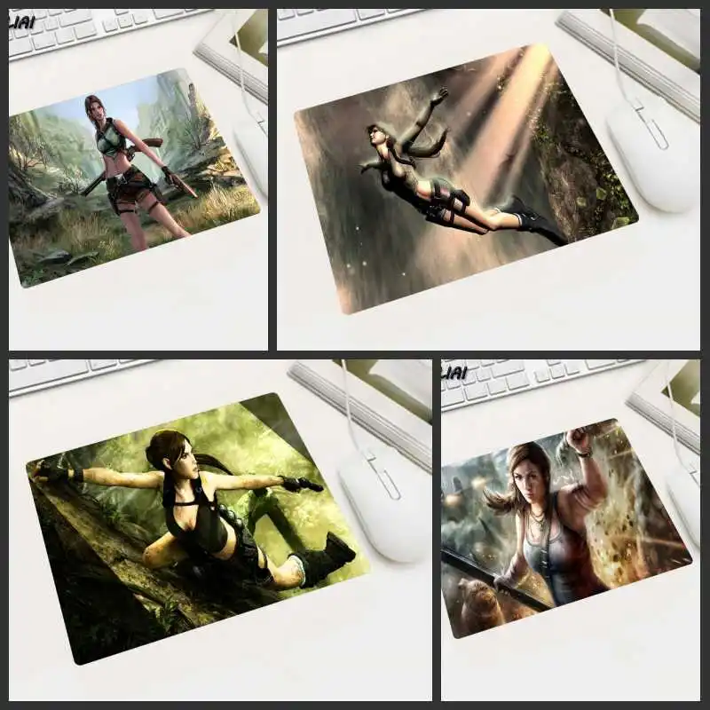 XGZ Tomb Raider резиновые игровые обои Коврик для мыши 22X18 25X20 29X25 см нескользящий плеер офисная семейная игровая мышка для ноутбука коврики