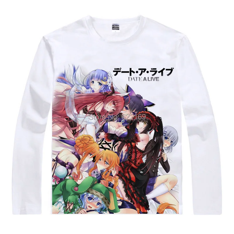 Японский DATE A LIVE аниме футболка Куруми токисаки Котори ицука хлопок одежда для