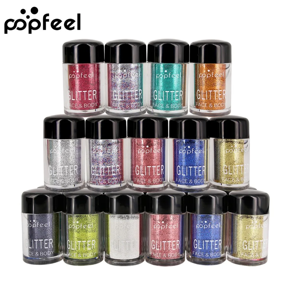 Popfeel 12 шт. металлические блестящие тени для век Пудра макияжа мерцающий красочный