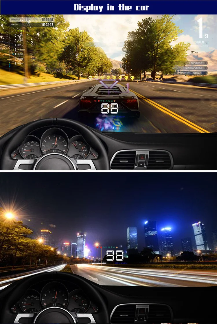 RMLKS A5 Универсальный Автомобильный HUD gps измеритель скорости o Head Up дисплей цифровой сигнал о превышении скорости лобовое стекло Projetor Авто навигация