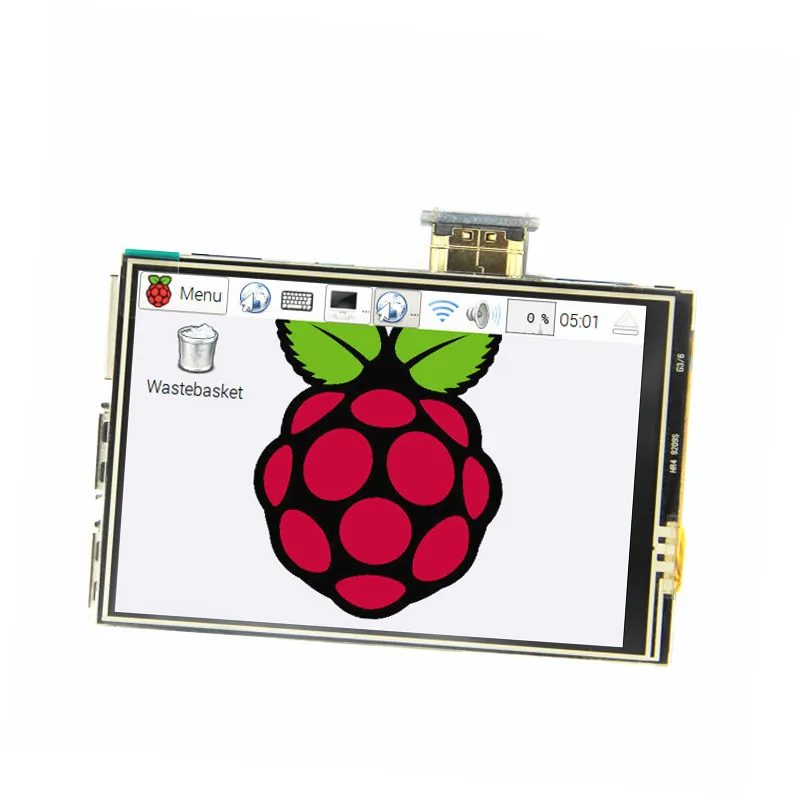 3,5 дюймовый 800x480 USB HDMI lcd дисплей сенсорный экран 3D чехол с принтом с охлаждающим вентилятором для Raspberry Pi
