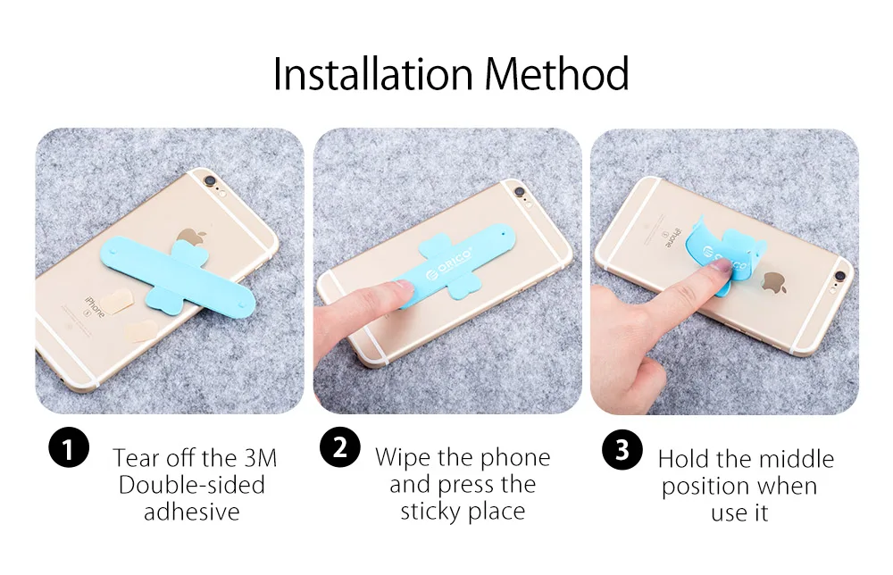 ORICO Mini Touch U One Touch, силиконовая подставка, кольца на палец, универсальный портативный держатель для телефона для iPhone 6, 5S, 7, samsung, планшет