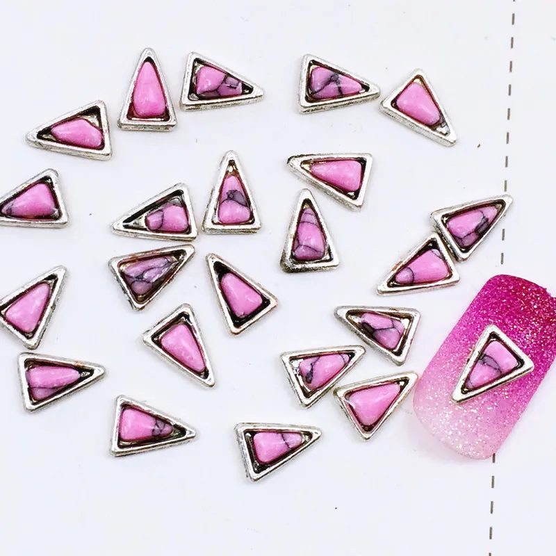 20 звёзд японский сплав ретро Треугольник с бирюзовым камнем металлические