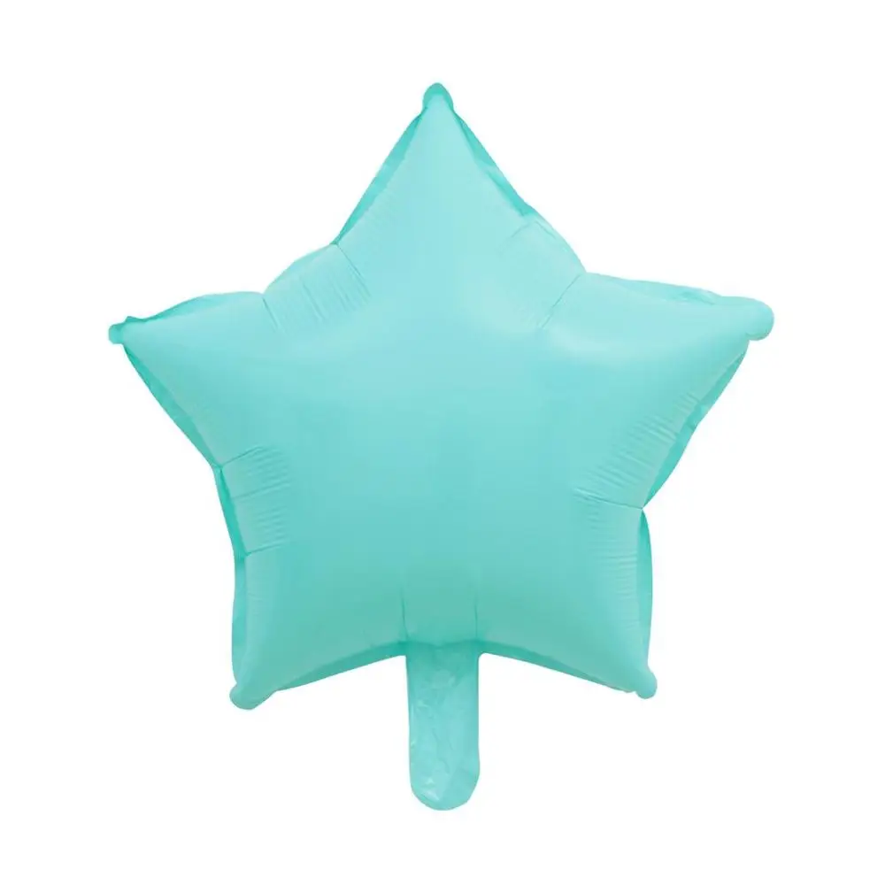 blue star 50 шт./лот 18 дюймов Сердце Звезда круглый цвет мороженого конфеты цвет макароны фольги шары для свадьбы и дня рождения вечерние украшения - Цвет: blue star