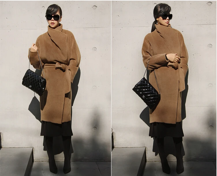 Прочная классическая стильная шерстяная куртка средней длины женское модное