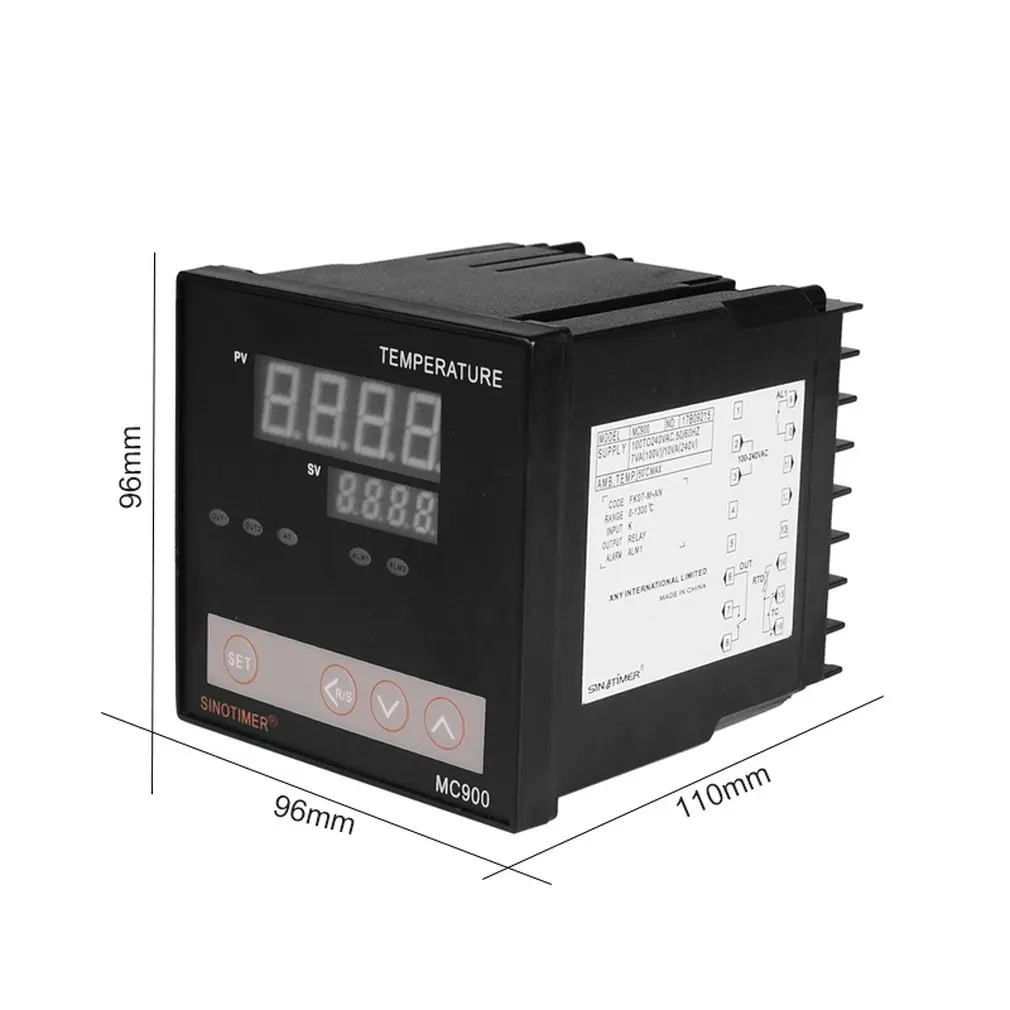 SINOTIMER Universal Input PID Temperature Controller Thermostat Sensor K Thermocouple Regulator Relay Output Heat Cool Alarm |